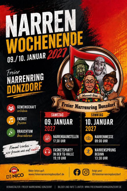 Flyer Narrenwochenende 2027